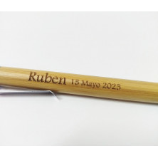 BOLIGRAFO BAMBÚ PERSONALIZADO GRABACIÓN LÁSER