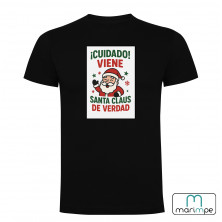 CAMISETA CUIDADO VIENE SANTA CLAUS