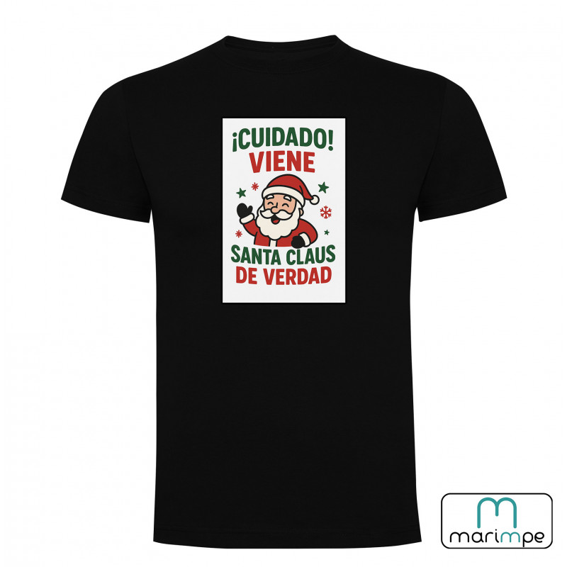 CAMISETA CUIDADO VIENE SANTA CLAUS