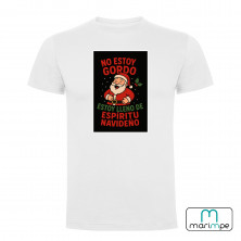 CAMISETA NO ESTOY GORDO ESTOY LLENO DE ESPIRITIU NAVIDEÑO