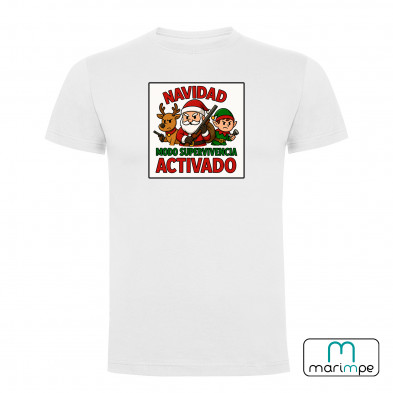 CAMISETA NAVIDAD MODO SUPERVIVENCIA ACTIVADO