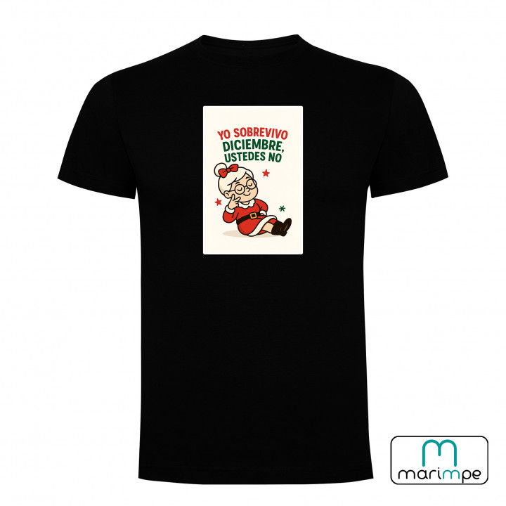 CAMISETA YO SOBREVIVO DICIEMBRE, USTEDES NO