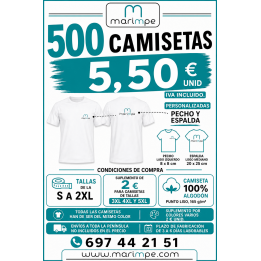 CAMISETA ALGODÓN PERSONALIZADA
