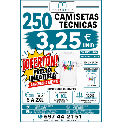 CAMISETA TÉCNICA PERSONALIZADA ECONÓMICA