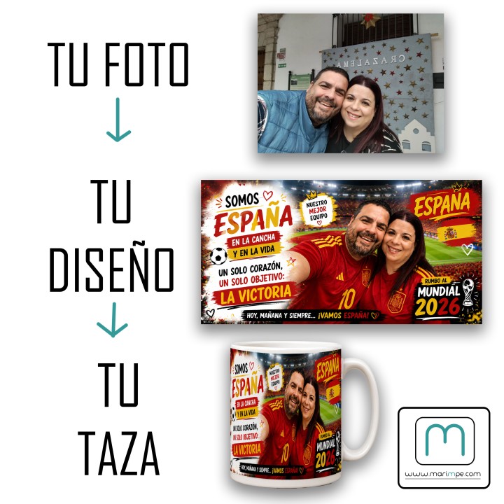Taza  "TAZA PERSONALIZADA ESPAÑA MUNDIAL 26"