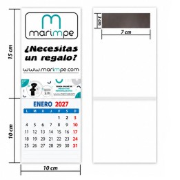 Calendario imantado nevera personalizado 10x15 con faldilla incluida.