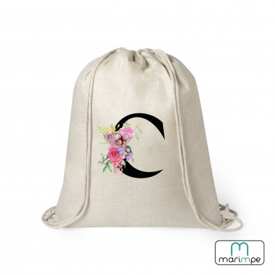 MOCHILA LINO INICIAL FLORES