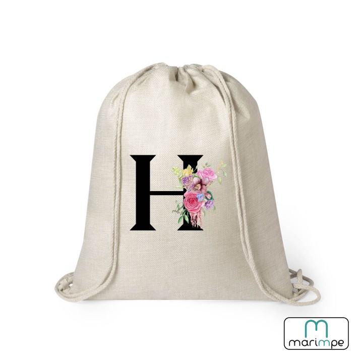 MOCHILA LINO INICIAL FLORES