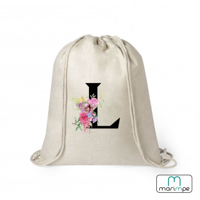 MOCHILA LINO INICIAL FLORES