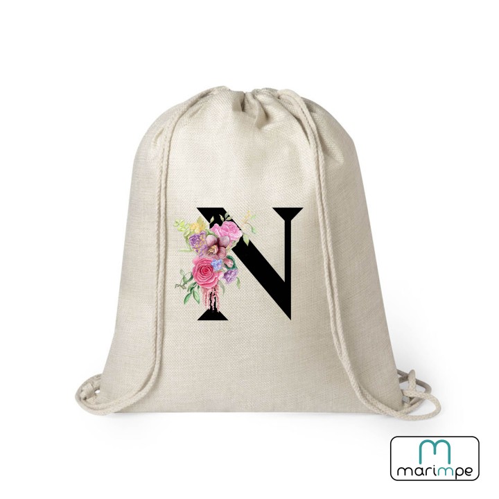 MOCHILA LINO INICIAL FLORES