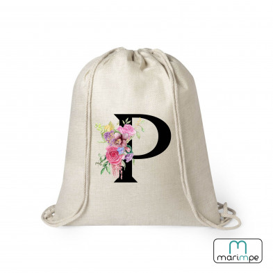 MOCHILA LINO INICIAL FLORES