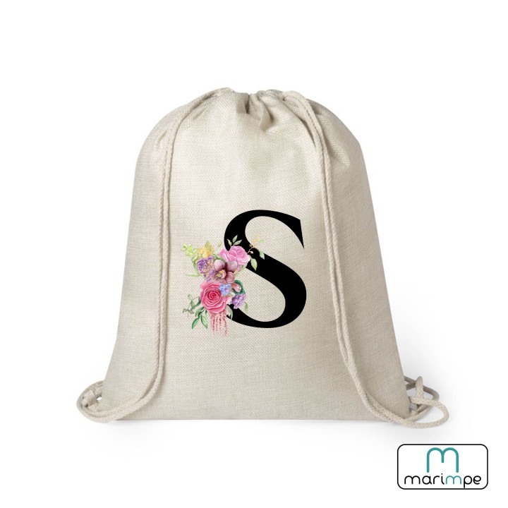 MOCHILA LINO INICIAL FLORES