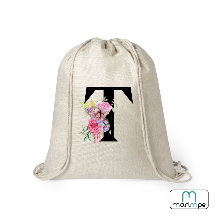 MOCHILA LINO INICIAL FLORES