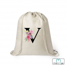 MOCHILA LINO INICIAL FLORES