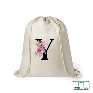 MOCHILA LINO INICIAL FLORES