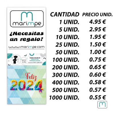 Calendario imantado nevera personalizado 10x15 con faldilla incluida.