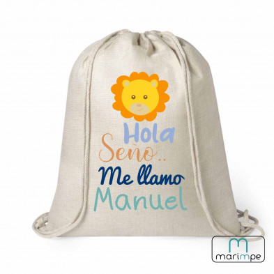 MOCHILA LINO "LEON" (PERSONALIZABLE)