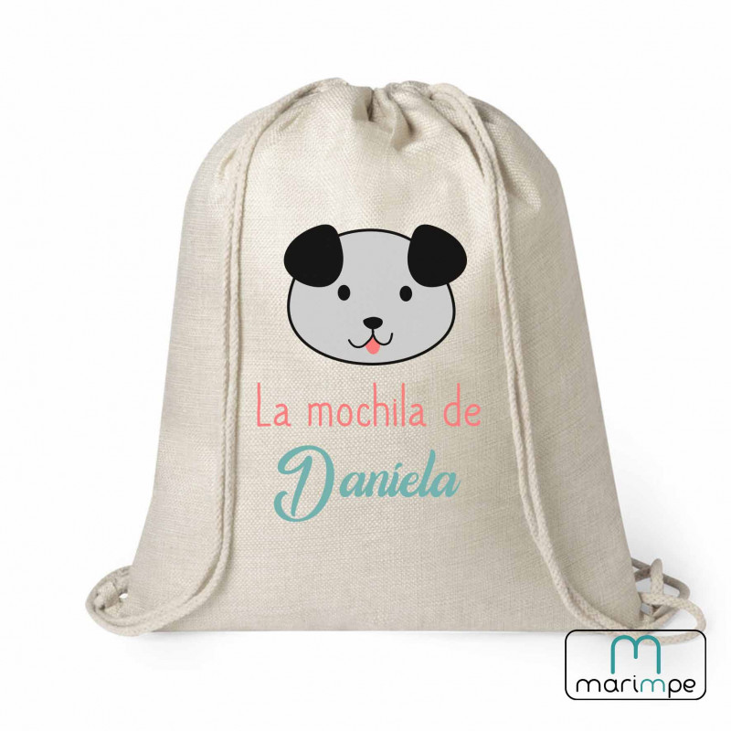 MOCHILA LINO "PERRITO" (PERSONALIZABLE)