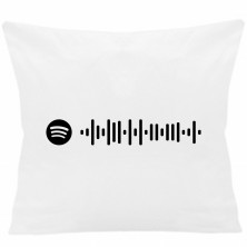 Cojín COJIN SPOTIFY  40x40 cm color blanco con relleno incluido.