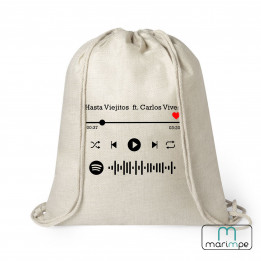 MOCHILA LINO "SPOTIFY " (PERSONALIZABLE)