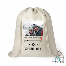 MOCHILA LINO "SPOTIFY FOTO " (PERSONALIZABLE)