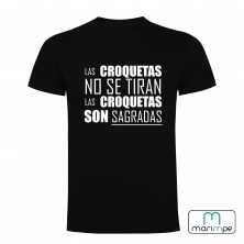 CAMISETA LAS CROQUETAS NO SE TIRAN  LAS CROQUETAS SON SAGRADAS