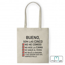 BOLSA LINO SON LAS CINCO Y NO HE COMIDO
