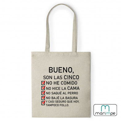 BOLSA LINO SON LAS CINCO Y NO HE COMIDO