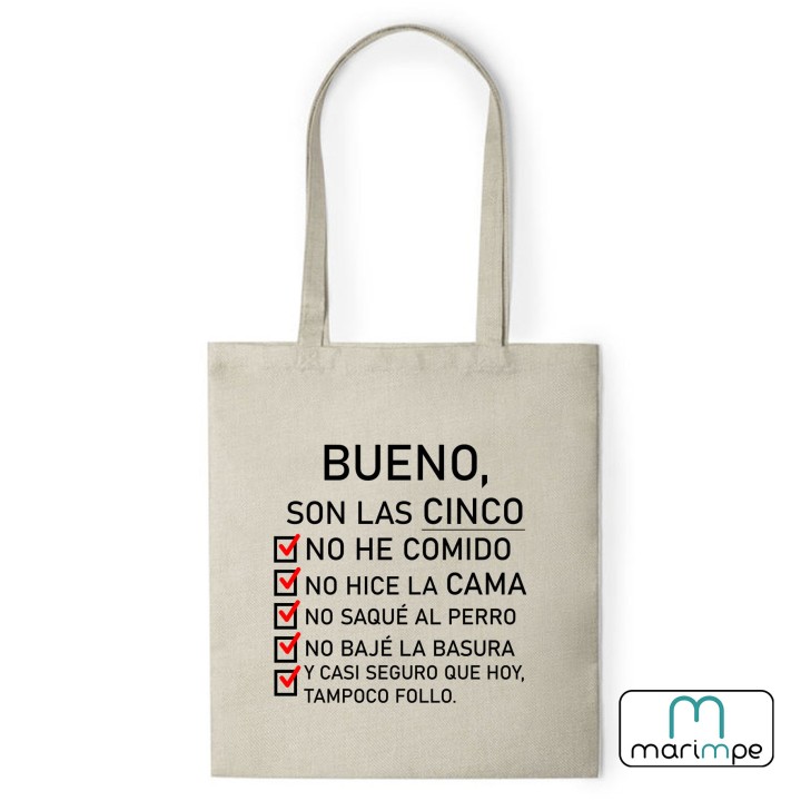 BOLSA LINO SON LAS CINCO Y NO HE COMIDO